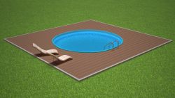 Kruhový bazén s průměrem 3m