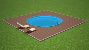 Kruhový bazén s průměrem 3m